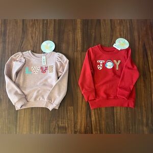 Set of 2 Little Sleepies Play Crewneck Christmas Sweaters